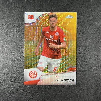 2022-23 Topps Chrome Bundesliga Anton Stach Gold /50 TSG Hoffenheim Germany - Image 1 of 2