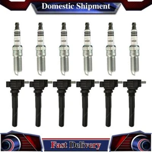 12X NGK Standard Ignition Ignition Coil Spark Plug For 2017 2018 2019 Ford F-150 - Picture 1 of 8