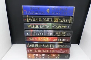 Lot of 8 WILBUR SMITH Hardcover Books 1st US Editions With Dust Jackets - Picture 1 of 6