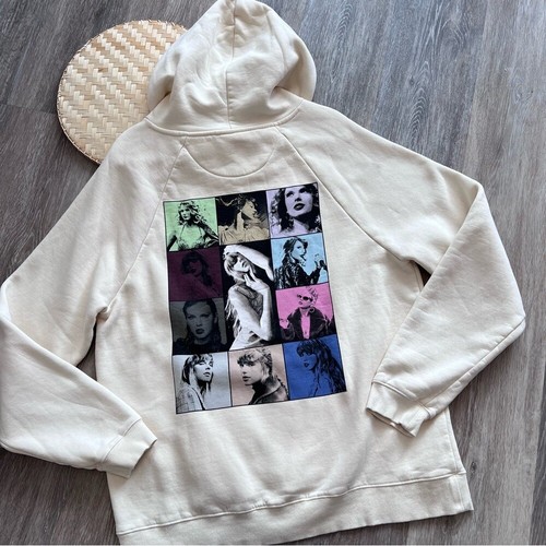 OFF WHITE Taylor swift the epoca's tour panna beige felpa con cappuccio donna taglia M