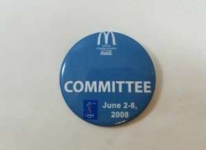 McDonald's Coca-Cola LPGA Official Committee Pin Button June 2008 Ladies Golf - Picture 1 of 5