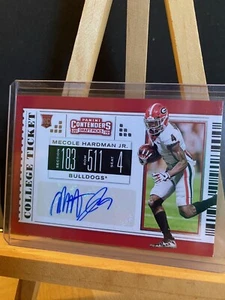 MECOLE HARDMAN JR. 2019 Contenders Draft Picks College Ticket RC AUTO SP NICE - Picture 1 of 2