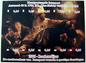Niederlande Lokale Post - Blatt Weihnachten und Rembrandt Jahr 2006 - Bild 1 von 1