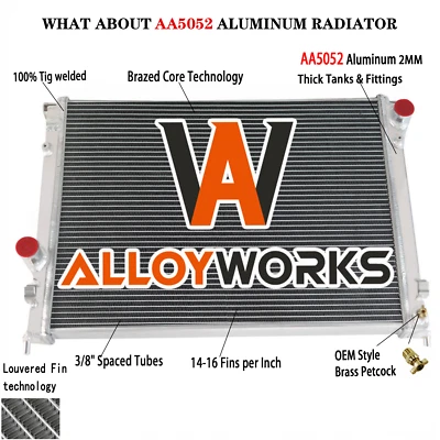 4 Rows Aluminum Radiator Fit 2009-2018 Dodge Challenger Charger 3.6L V6 5.7L V8 Foto 1 de 4