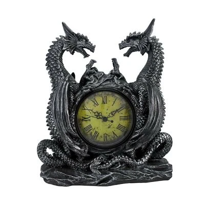 Reloj de estantería gótico DWK Twin Dragon | Relojes de escritorio y estante Dragon Home De... Foto 1 de 4