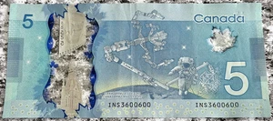 Canada $5 Dollar Banknote Three-Digit Repeater Fancy Serial Number INS3600600 - Picture 1 of 2