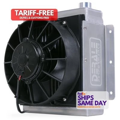 Derale DER65861 Tube Type Fluid Cooler and Fan Universal Performance Racing Part - Image 1 of 4