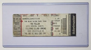 Mac Miller - Biglietto Tour The Blue Slide Park Stub 12/01/2011 - Album Debutto Tour - Foto 1 di 2