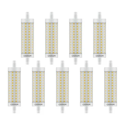 9 x Osram LED Leuchtmittel 118mm Stab 12,5W =100W R7s klar 1521lm warmweiß 2700K - Bild 1 von 4