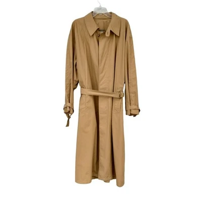 Joseph Abboud, Syd Jerome Men's Trench Coat 42 Long/Tall -Camel Brown- Cotton - Image 1 of 4