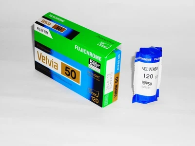 1 x Roll FUJI VELVIA 50 FRESH 120 Med Format Color Slide Film--expiry:  12/2026 - Image 1 of 4