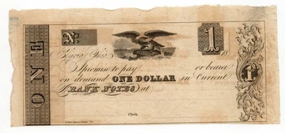 BLANK One Dollar $1 Elyria Ohio banknote obsolete - Image 1 of 4