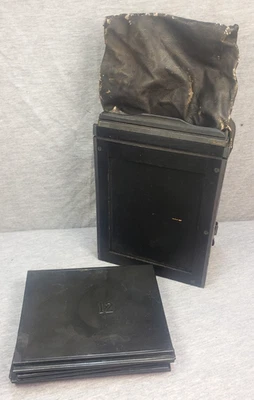 Antiguo cargador de películas cortadas sin marca con 12 platos de tabique Estate Fresh Foto 1 de 4