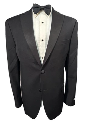 Новый ALFANI мужской черный смокинг официальный смокинг тонкий подходит Sport пальто Blazer куртка 44R - Изображение 1 из 4