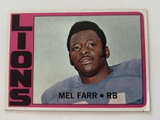 1972 Mel Farr, Lions Football Card