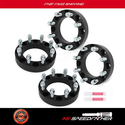 For Ford F250 Super Duty 8x170 to 8x6.5 Wheel Adapters (4) 1.5 inch 14x1.5 130CB - Image 1 of 4