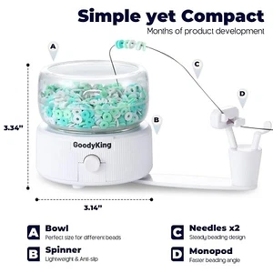 Electric Clay Bead Spinner for Bracelet Making, Jewellery Craft Kit, Gift White - Picture 1 of 5