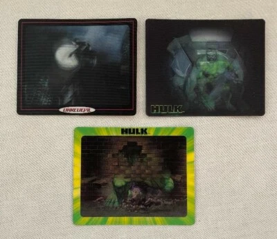 Tarjetas holograma de película Marvel Universal Taco Bell Hulk 1/4, 3/3 y Daredevil 1/3 Foto 1 de 2