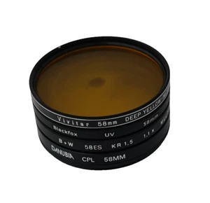 B+W VIVITAR UV Sky Skylight Yellow Yellow Polarizing Pole Filter E58 58 58mm ... - Picture 1 of 4