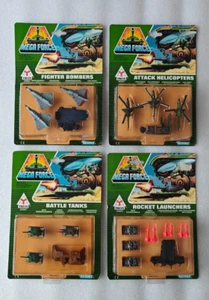 1989 Kenner Mega Force TRIAX Army Lot of 4 Tanks Helicopters SEALED New MOC - Picture 1 of 12