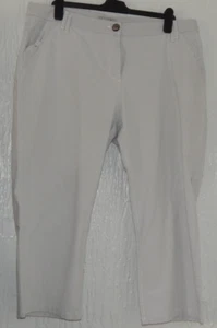 PER UNA SIZE 18 TINY GREY/WHITE CHECK CROP STRETCH TROUSERS - Picture 1 of 4