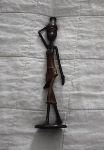 Ten Thousand Villages-Woman Carrying Water Jug-Bronze - Picture 1 of 3