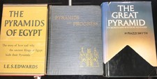 Set of  3 amazing Pyramid Ancient Egypt Antiquarian books rare Edwards, Smyth
