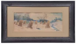 AMERICAN NAIVE WATERCOLOR - Picture 1 of 4