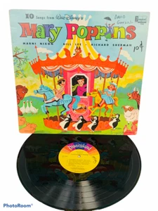 Walt Disney Record vtg 12 inch 12" Disneyland World 1960s Mary Poppins songs  - Picture 1 of 5