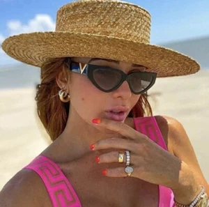 Brand Gold Celebrity Designer Sunglasses Fashion Style Vogue Couture Icon Women - Picture 1 of 4