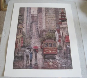 Anna Chrasta "Trolley" San Francisco LE 392/750 Signed Print 14.5x20" - Picture 1 of 4