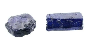5.53 Gram Two Blue Sapphire Translucent Crystal Gem Stone Gemstone Rough - Picture 1 of 3