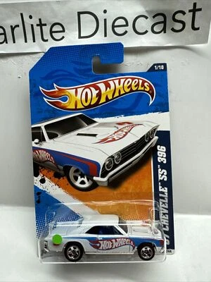Hot Wheels '67 Chevelle SS 396 HW Racing '11 #151/244 White Red Blue #1/10 (A4)  - Image 1 of 4