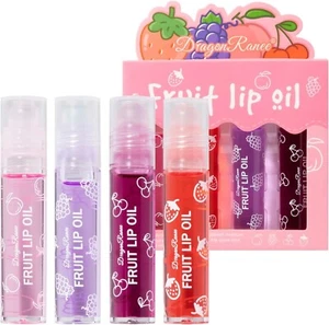 Fruit Lip Gloss Roll on Lip Oil Moisturizing Reducing Lip Set of 4 UK Seller - Picture 1 of 7