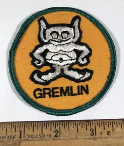 Patch logo AMC Gremlin vintage anni 70 3” American Motors Corp. verde oro NOS - Foto 1 di 2
