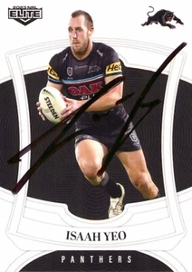 Signed 2023 Penrith Panthers NRL Premiers TLA Elite Card - Isaah Yeo - Picture 1 of 3