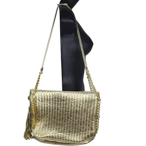 Leather Metallic Gold Handbag  - Picture 1 of 8