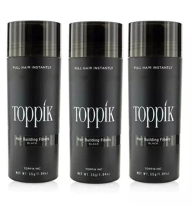 3 x ( BLACK HAIR POWDER ) 27,5 (g). Hair Fibers - thickener loss concealer - Picture 1 of 6