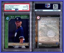 PSA 10 2017 Bowman Chrome Draft MLB History Derek Jeter New York Yankees POP24