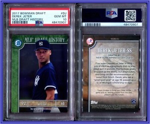 PSA 10 2017 Bowman Chrome Draft MLB History Derek Jeter New York Yankees POP24