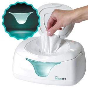 hiccapop Scaldasalviette per Bambini e Dispenser Salviette Umidificate per Bambini con Luce Cambio - Foto 1 di 6