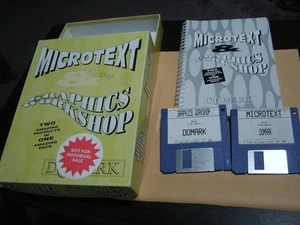 Commodore Amiga MICROTEXT GRAPHICS WORKSHOP Software in Original Box, by Domark - Photo 1/16