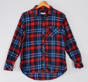 Camisa Top Beach Lunch Lounge Mujer Franela Talla S Pequeña Roja Azul Cuadros - Imagen 1 de 9