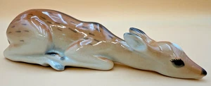 Vintage Lomonosov Russia USSR Porcelain Fawn Figurine - Picture 1 of 10