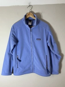 Kids Patagonia Blue Lavender Full-Zip Fleece Jacket Extra Large XL (14) Clean - Picture 1 of 15