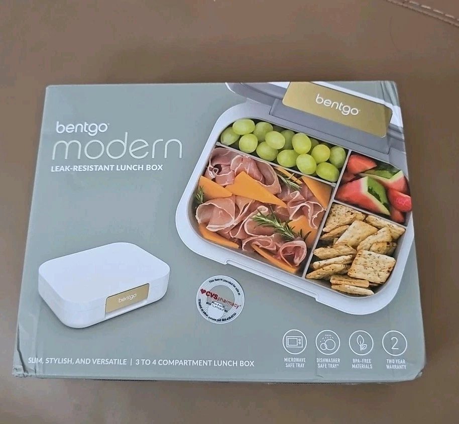 Bentgo Modern - Adult & Teen Bento Lunch Box 3-4 Compartments White