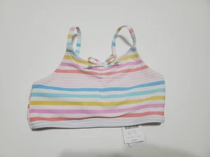 Crewcuts Girls Pastel Striped UPF 50 Bikini Top NWT Size 6/7 - Picture 1 of 5