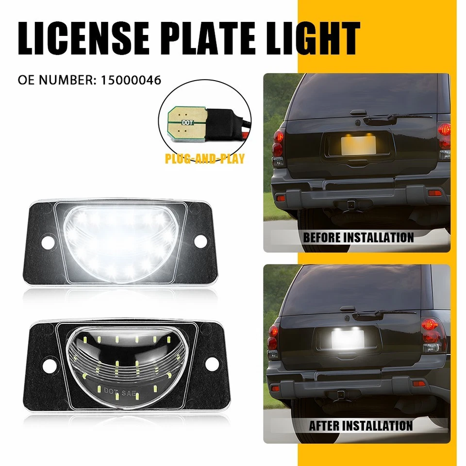 Par de luces LED traseras blancas para Trailblazer Chevy EXT 2002-2006 Foto 1 de 4