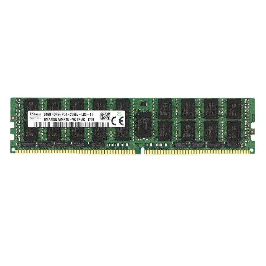 SK Hynix 64GB 2666MHz DDR4 REG ECC RAM DDR4 LRDIMM PC4-21300 Server Memory - Image 1 of 2