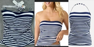 Tommy Bahama Breaker Bay Bandini Womens Swim Top Navy Size Small Tankini Top NWT - Picture 1 of 20